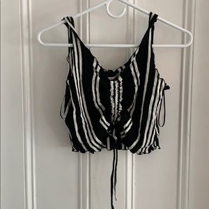 Black and white stripe tank